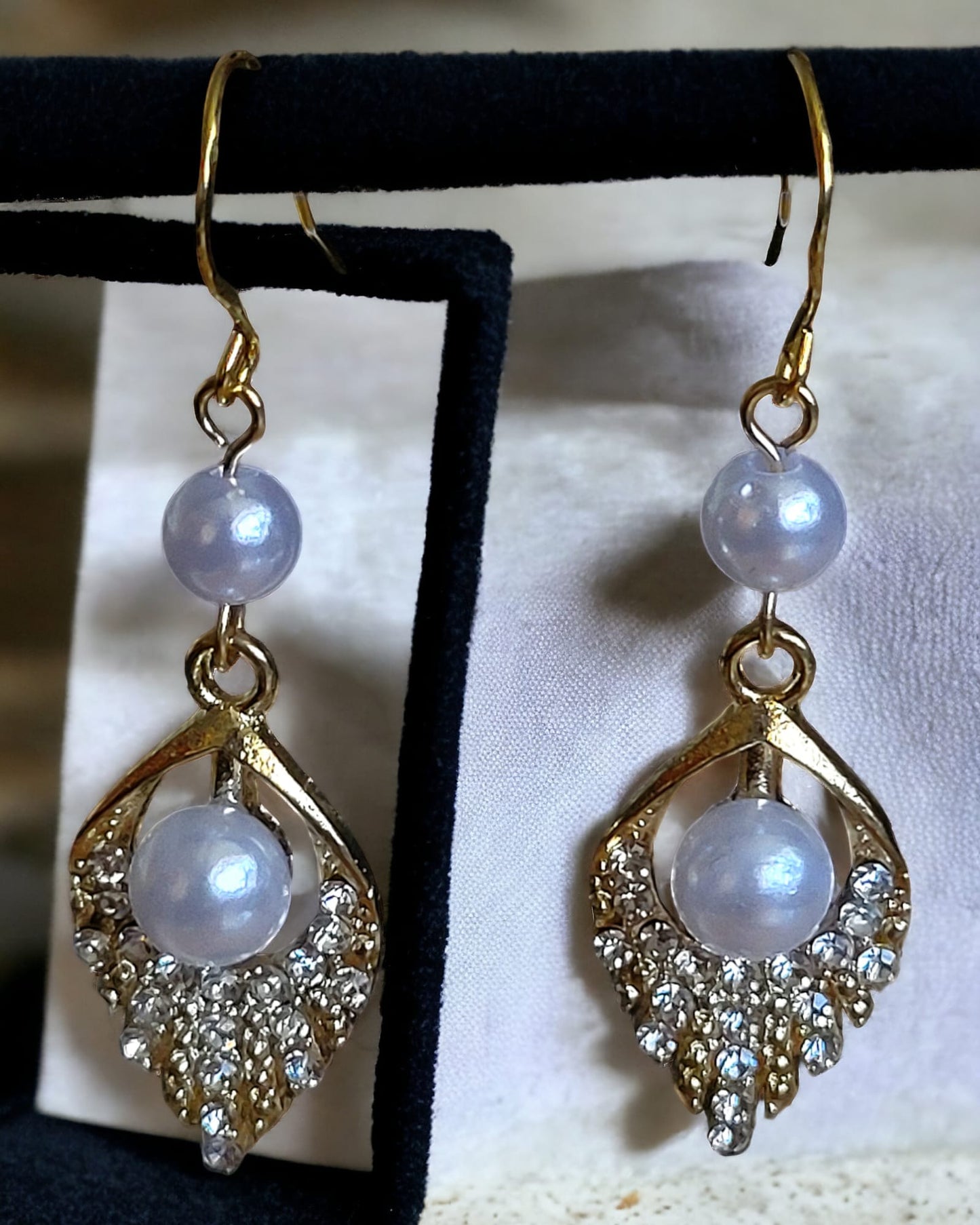 Faux Pearl gold/silver drop Earrings