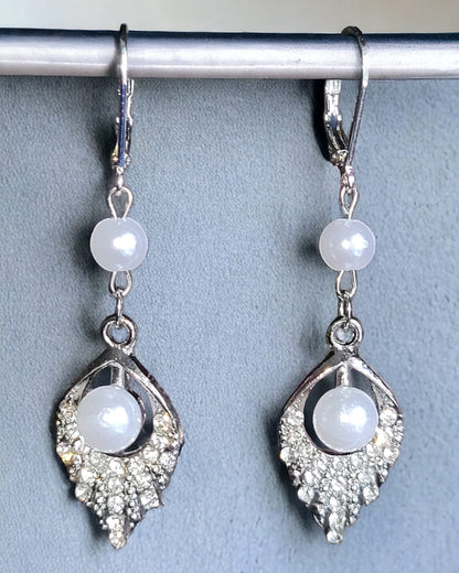 Faux Pearl gold/silver drop Earrings